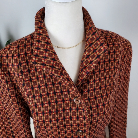 Vintage Tweed Wool Designer Blazer - Picture 4 of 12